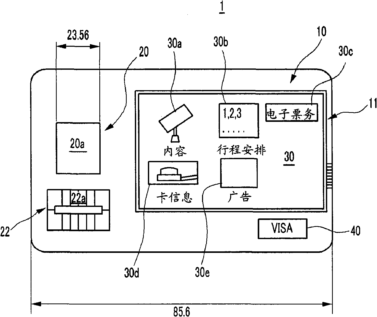 Amoled display card