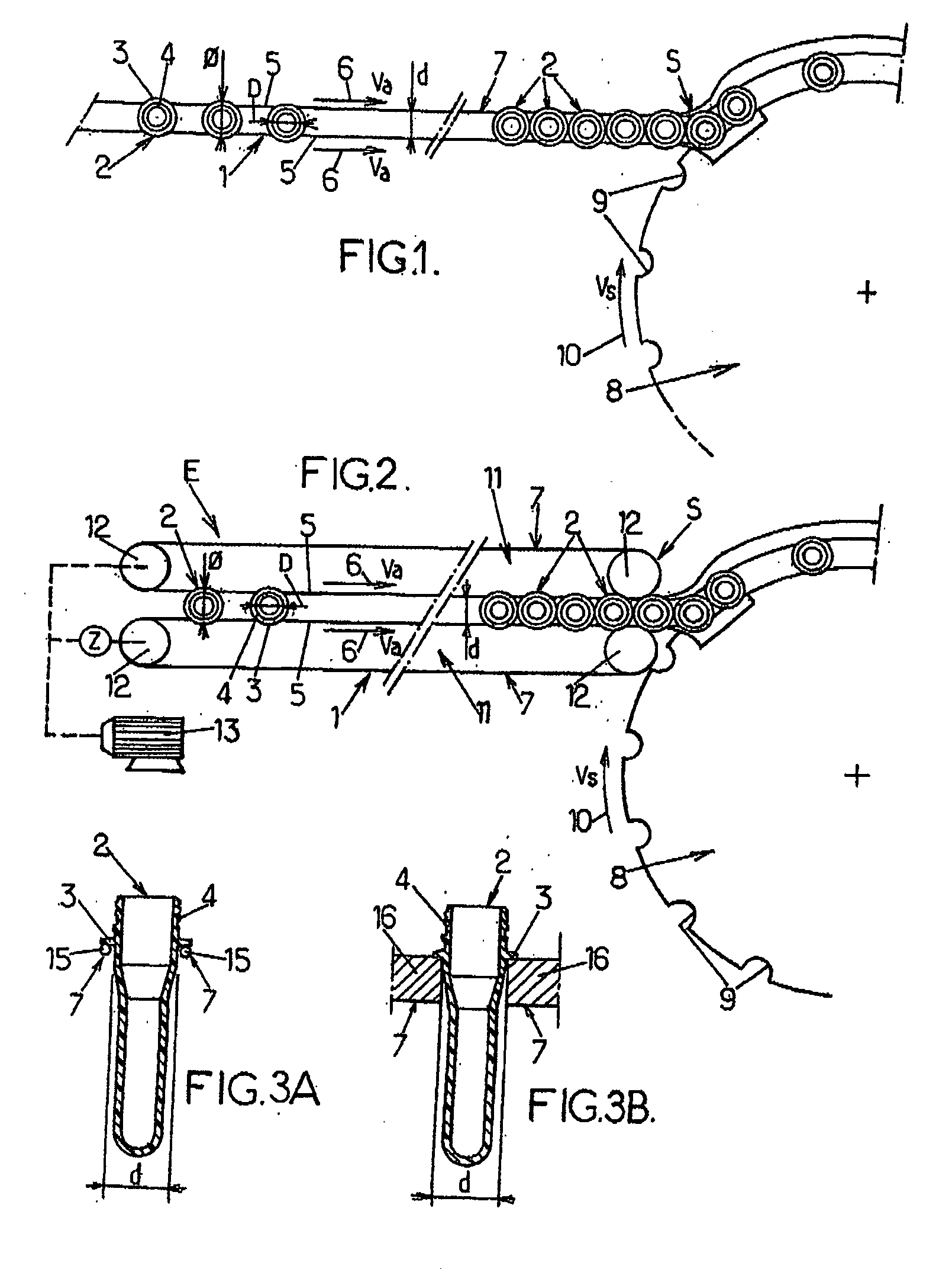 Conveyor Device for Containers Such as Preforms