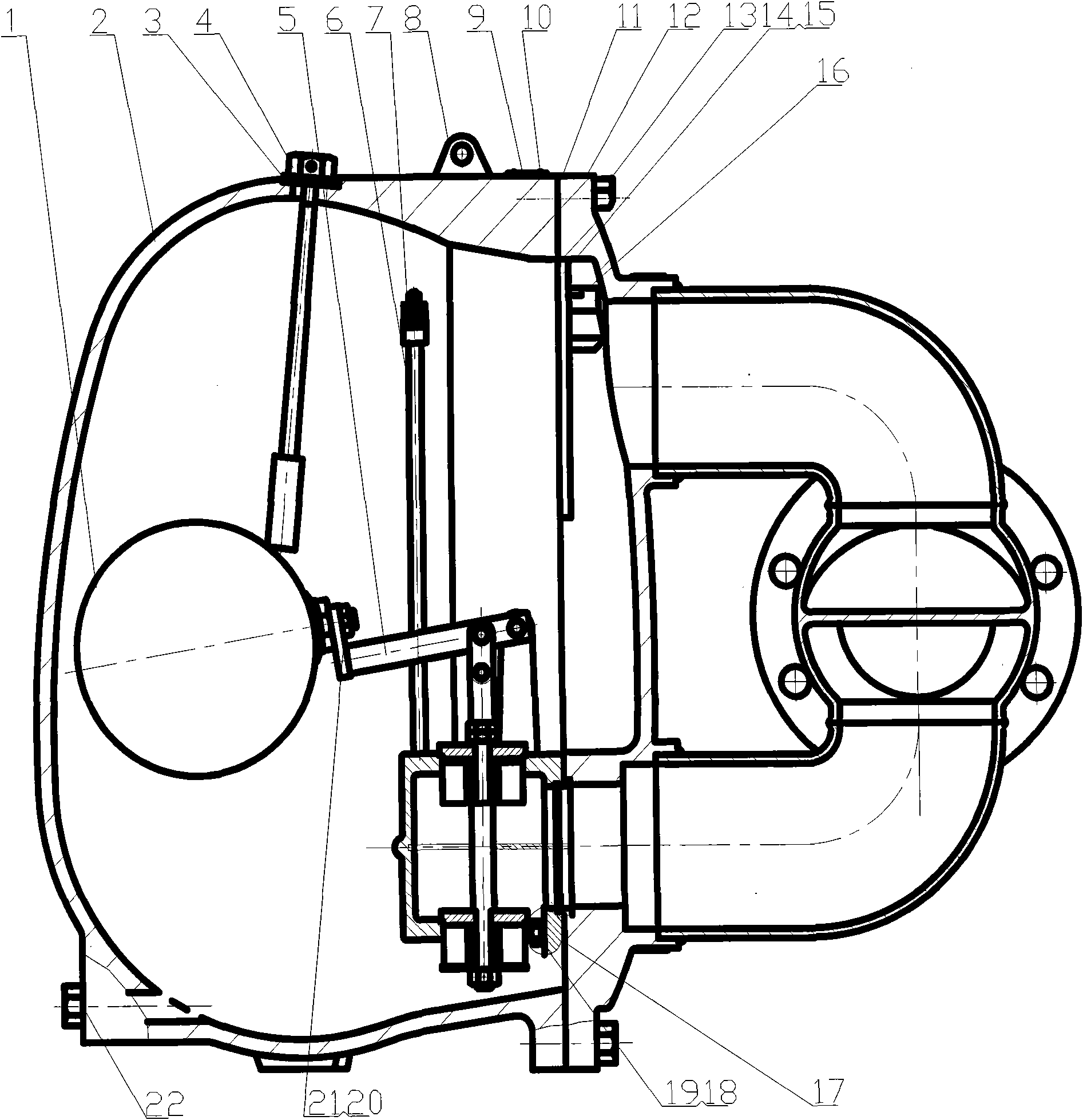 Super large discharge lever float ball type steam drain valve