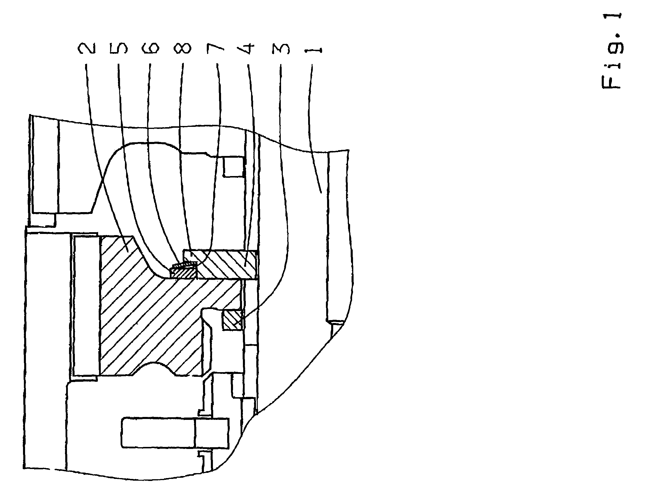 Device for reduction of axial movement of the main shaft gears in a transmission with at least two countershafts