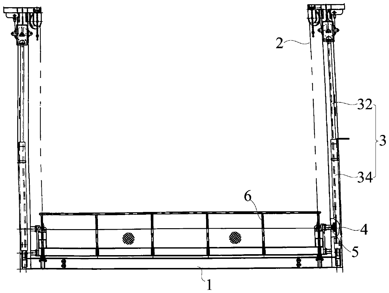 Lifting assembly, tunneling machine and control method of lifting assembly