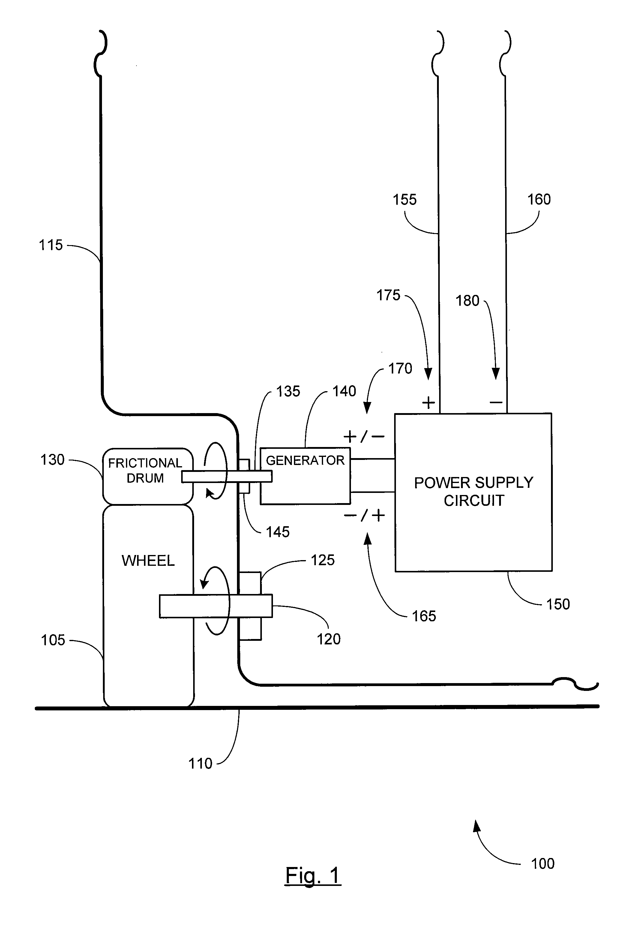 Luggage with Power Supply Circuit