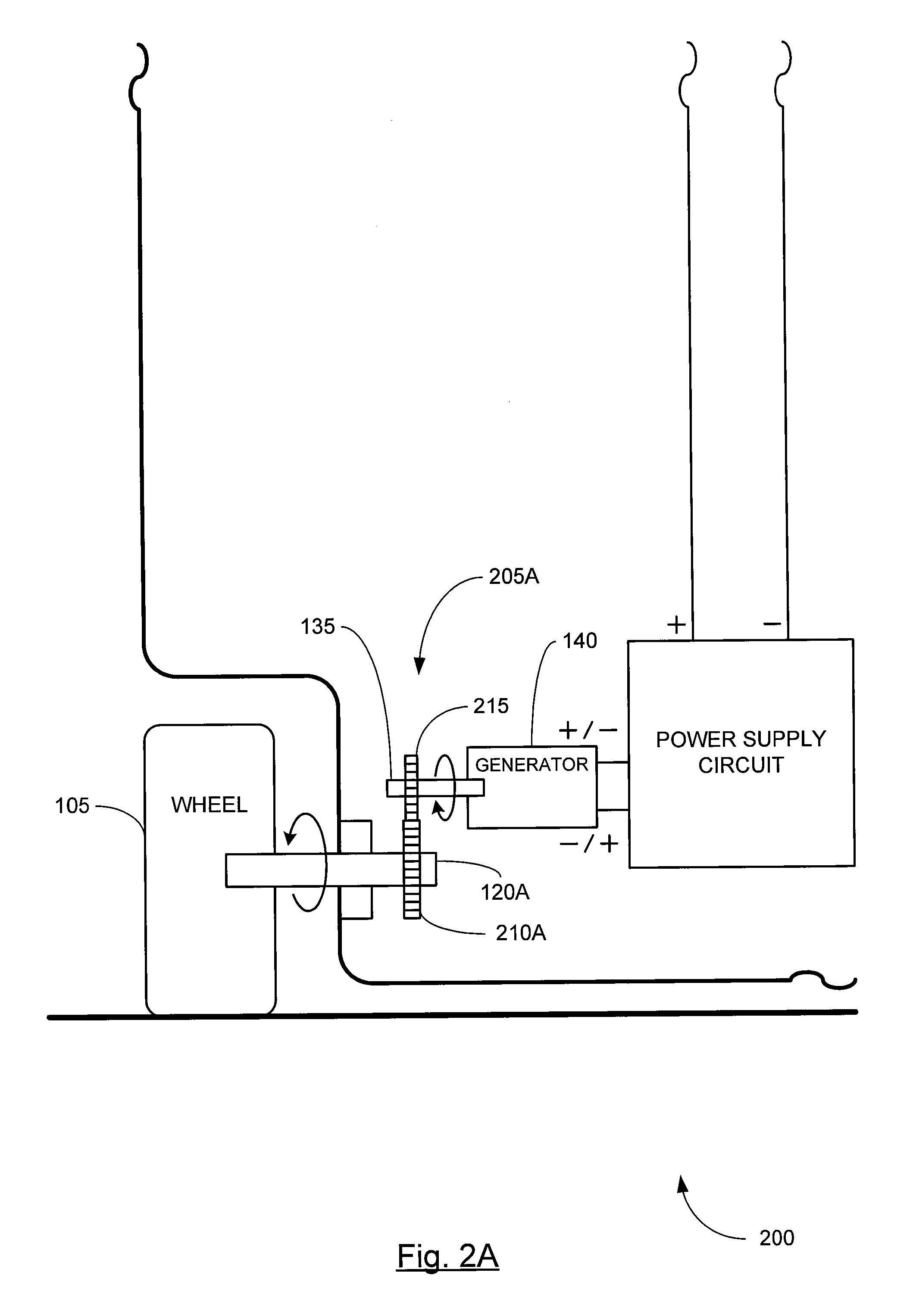 Luggage with Power Supply Circuit