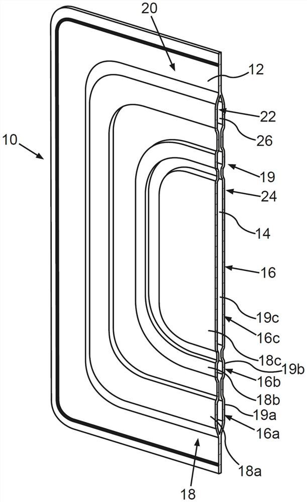 Separating device for a battery module, battery module, and motor vehicle