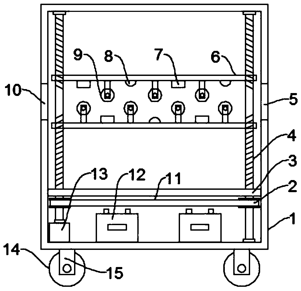 Textile disinfection device for textiles