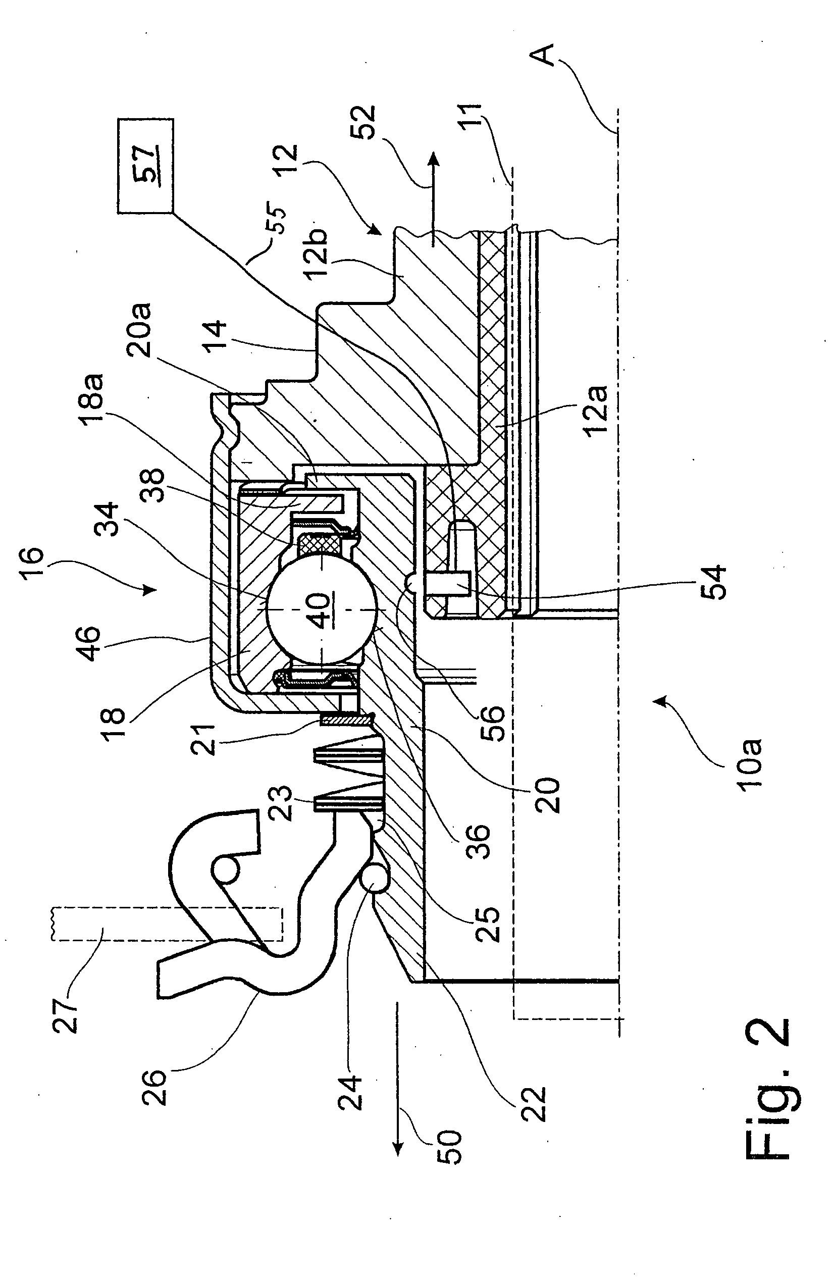 Clutch release device for a friction clutch of a motor vehicle with a fail-safe system