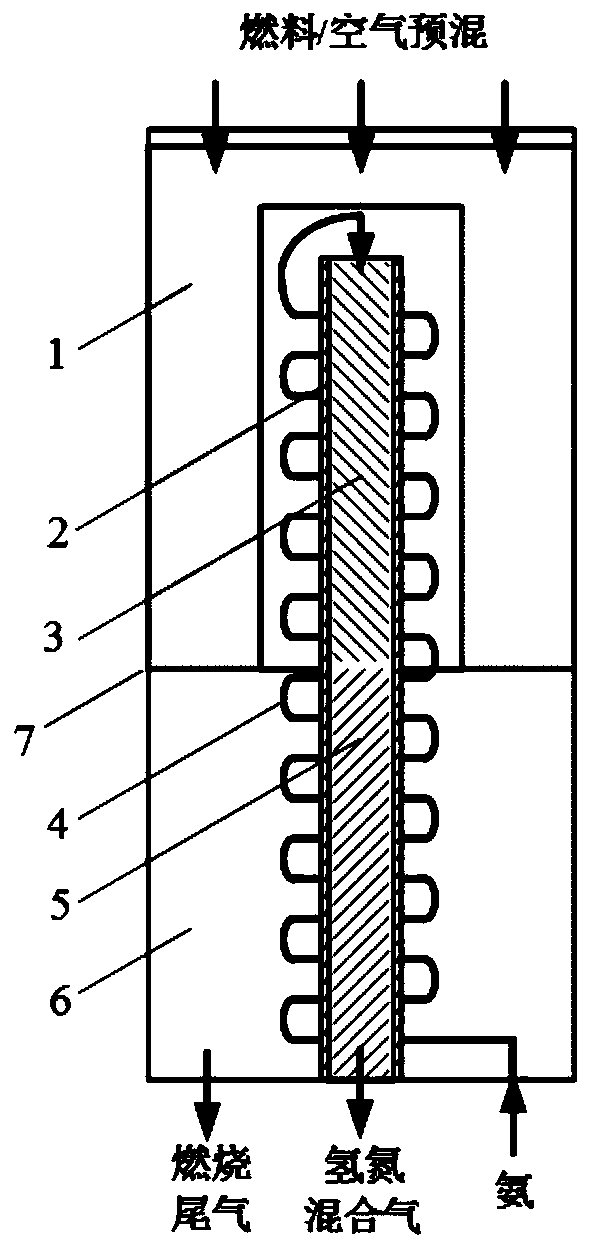 Ammonia decomposition device, ammonia decomposition system and hydrogen production method