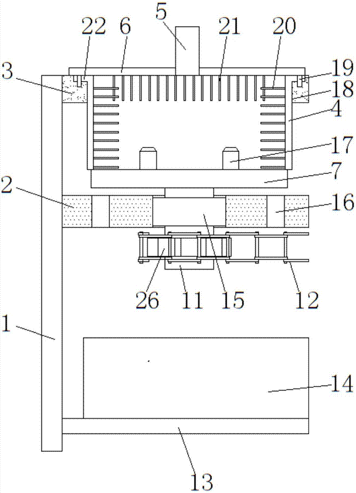 High-efficiency cleaning device for hub machining