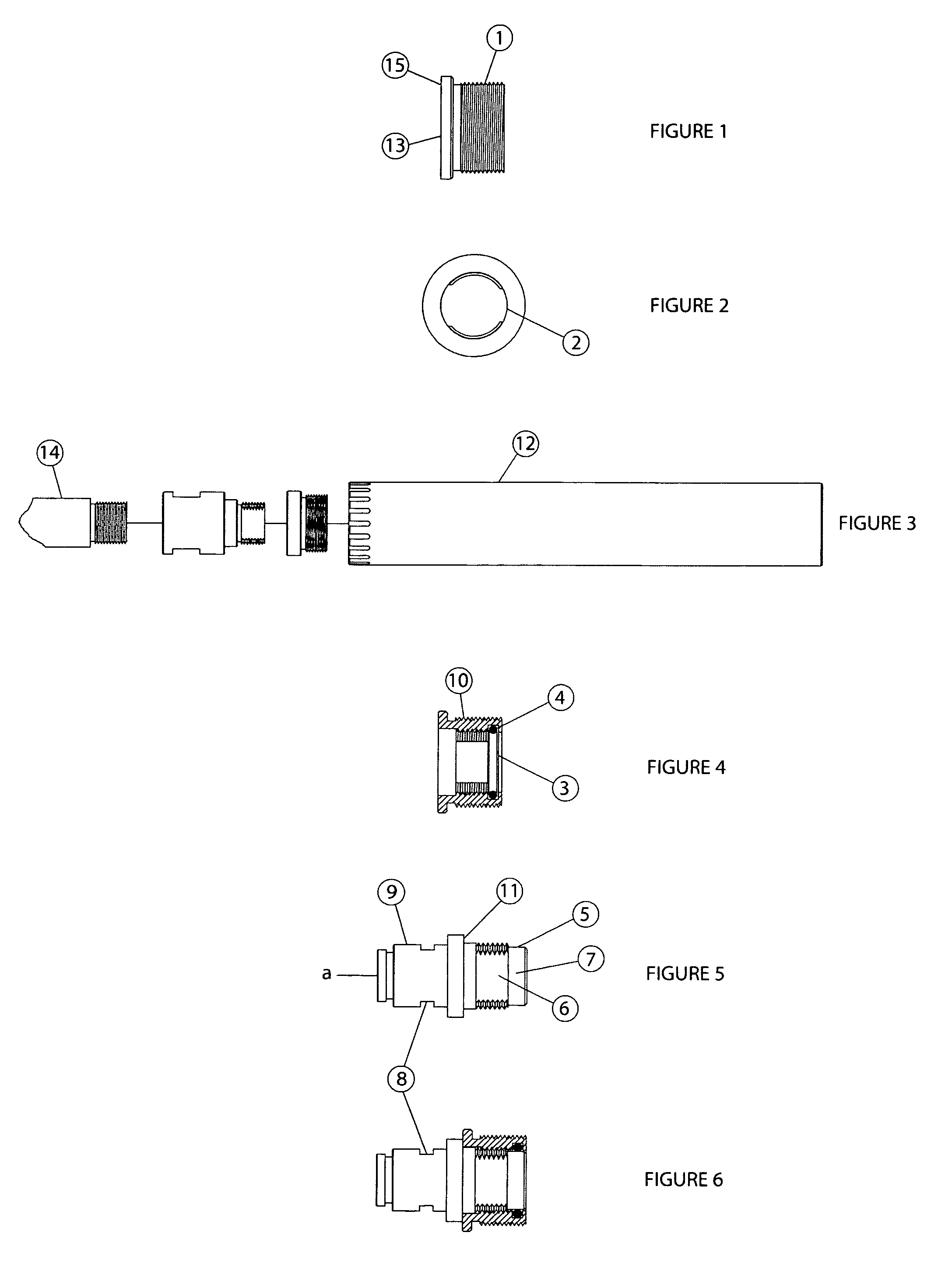 Interrupted thread mount primarily for attaching a noise suppressor or other auxiliary device to a firearm