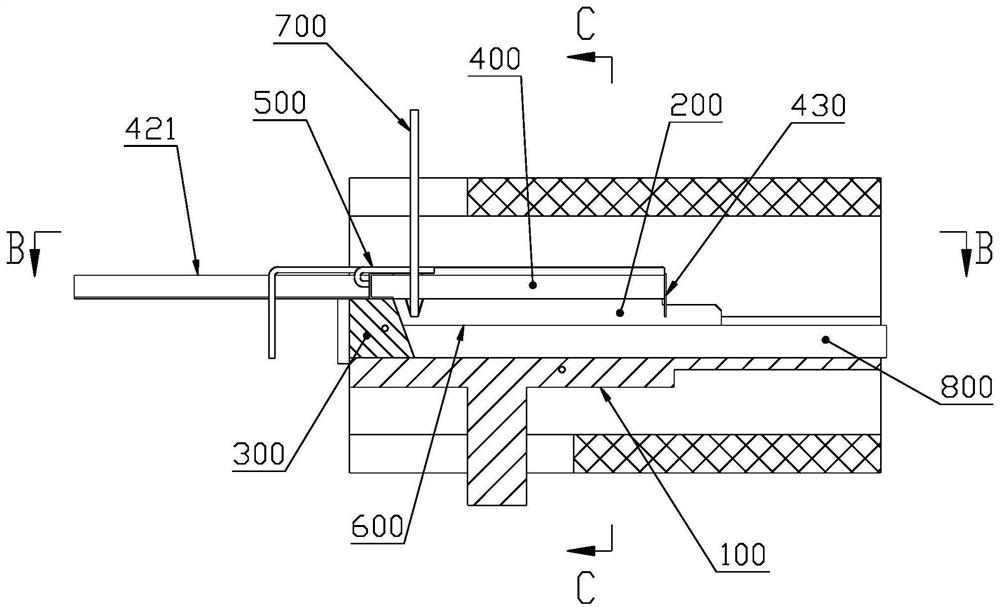 Glass forming device and forming method for large-diameter neodymium-doped phosphate laser glass