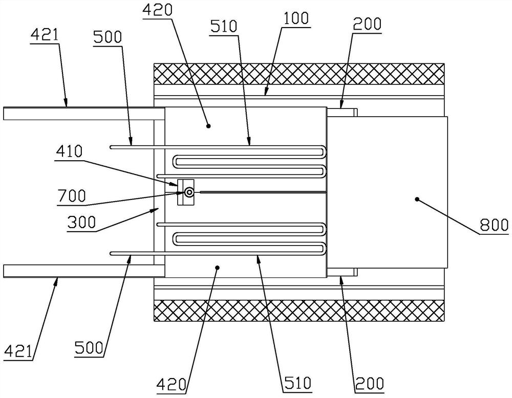 Glass forming device and forming method for large-diameter neodymium-doped phosphate laser glass