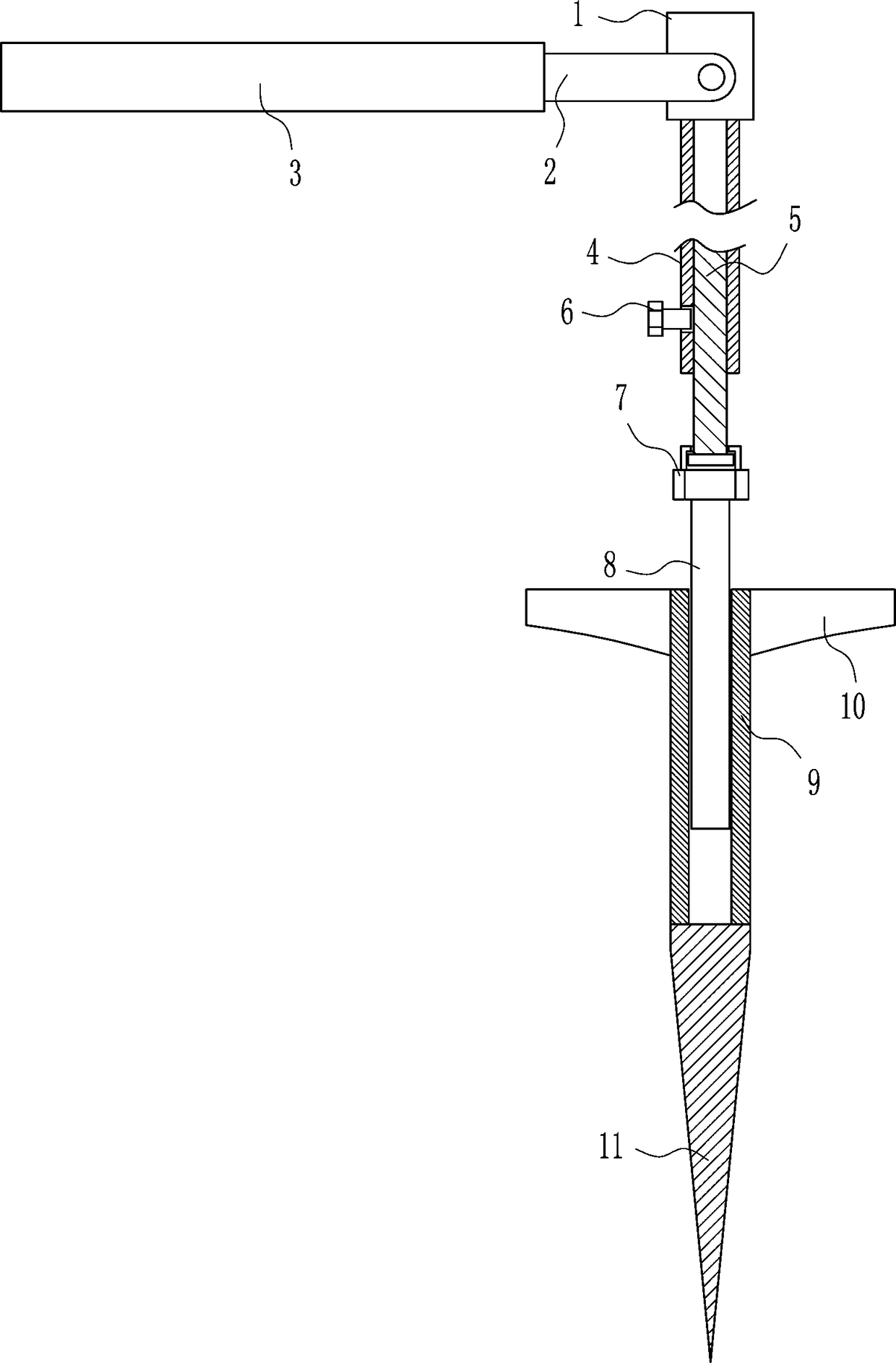 Fixing device for garden tree transplanting