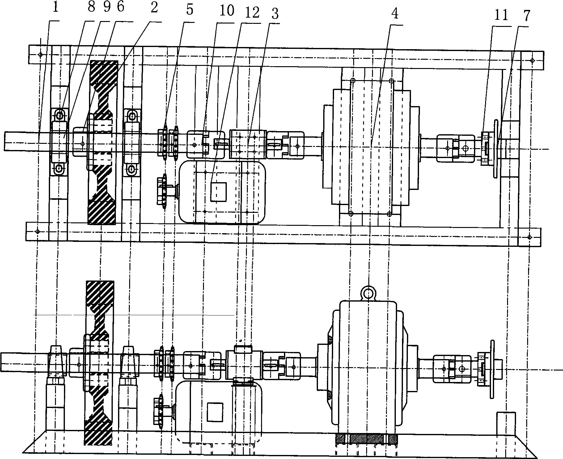 Dynamic simulation experiment bench for anti-locking system based on magnetic powder clutch