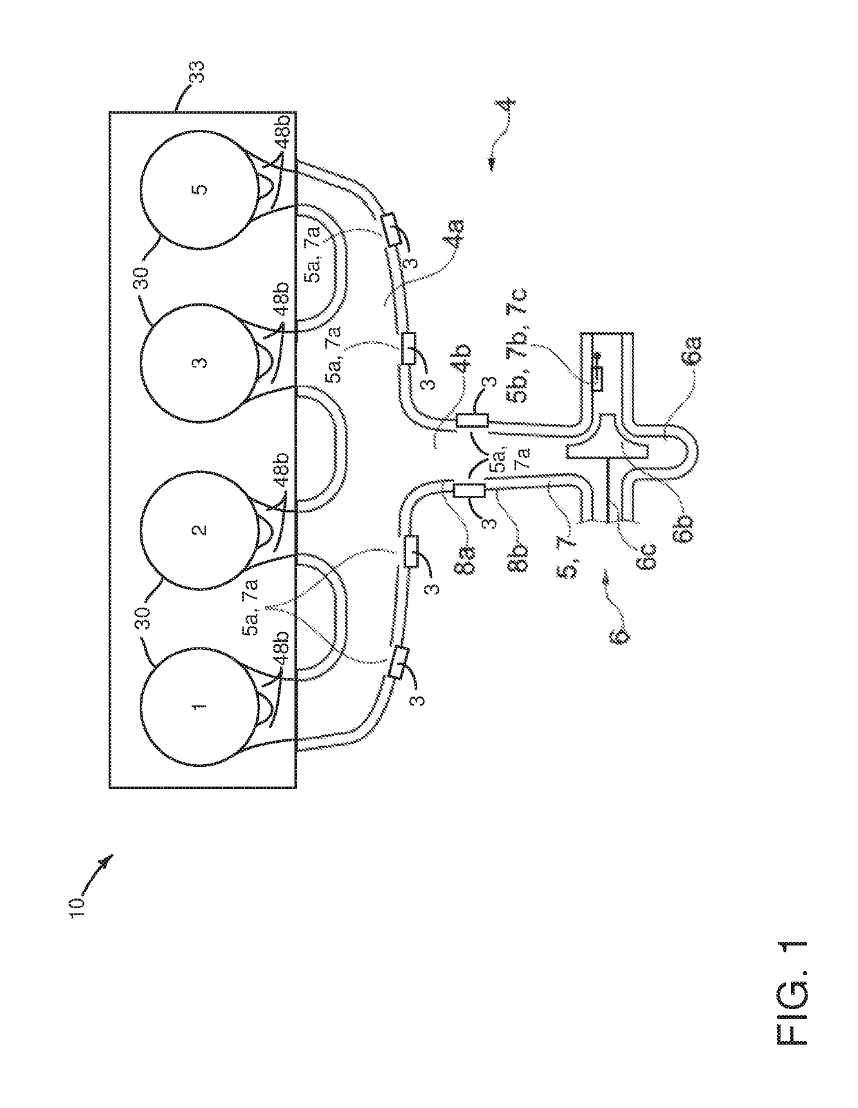 Internal combustion engine with exhaust-gas turbocharging arrangement