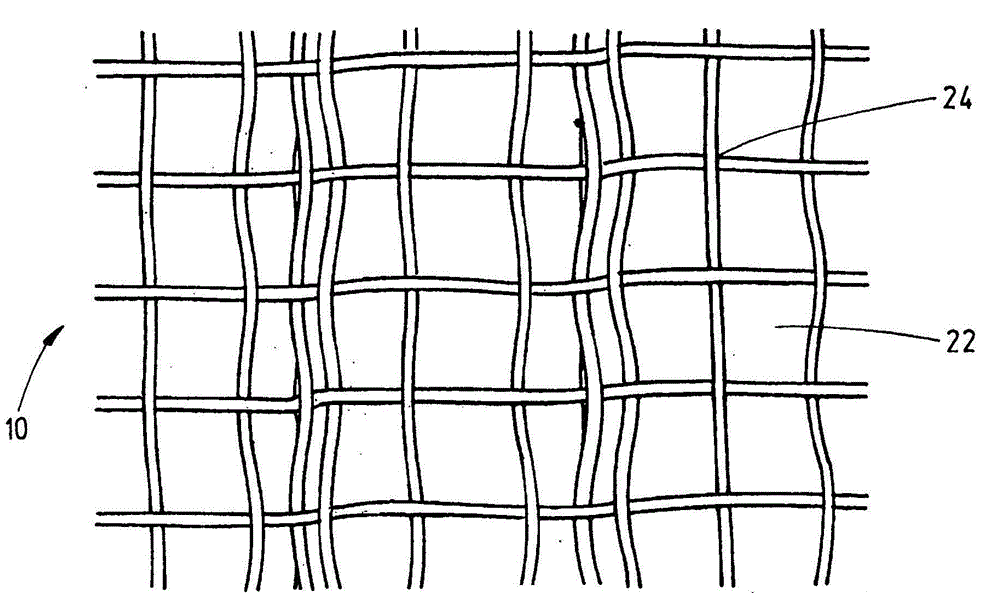 Filter material for a fluid and drainage layer for such a filter material including a filter element