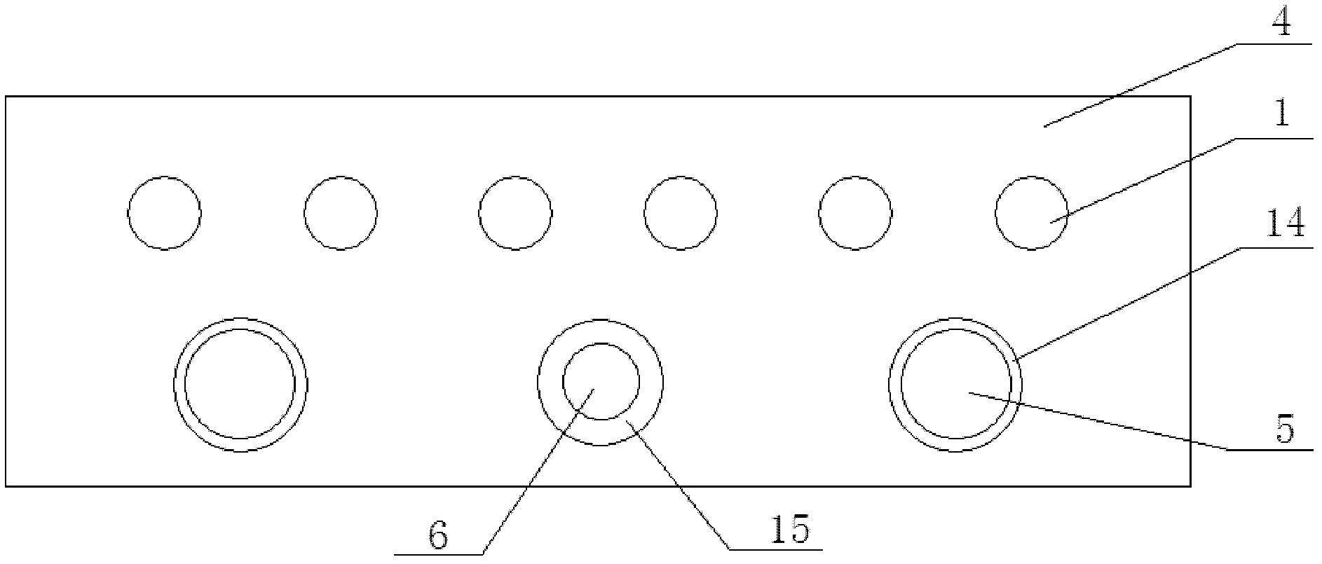 One-time threading device for automatic detection line of mutual inductor