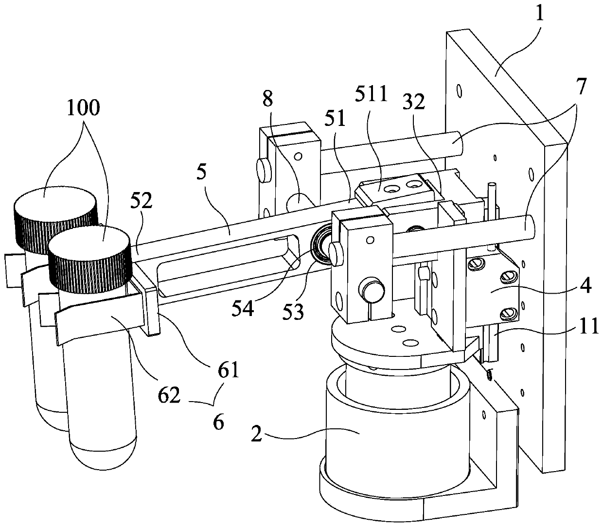 Automatic oscillation mixing device for sample pretreatment