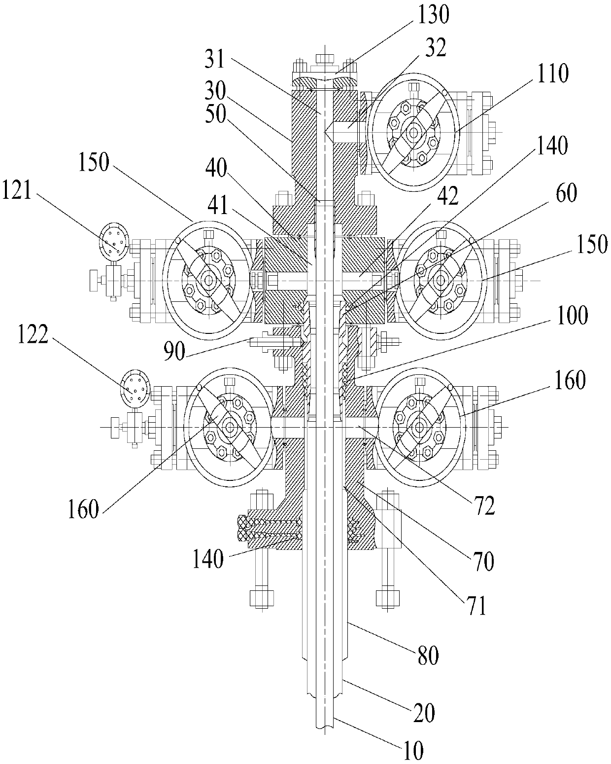 Double-pipe wellhead device