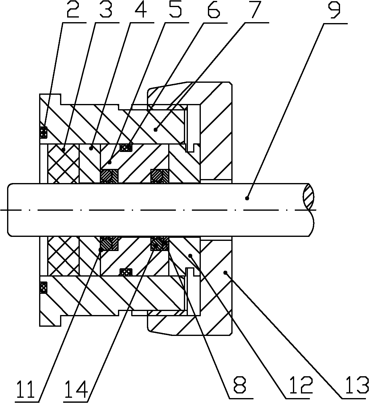 Long-acting no-leakage plunger sealing structure for plunger type measuring pump