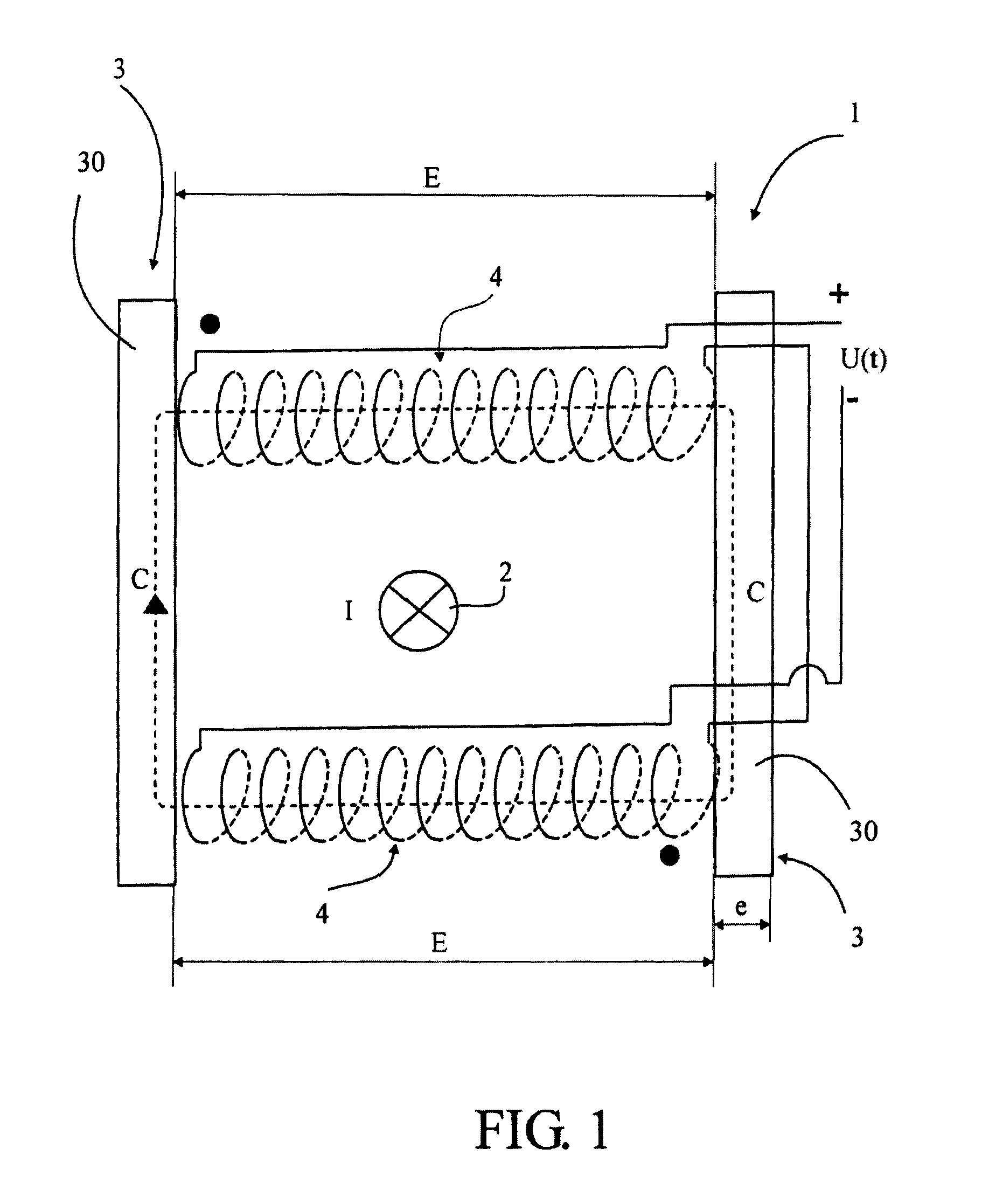 Device for measuring the intensity of an electric current and electric appliance including such device