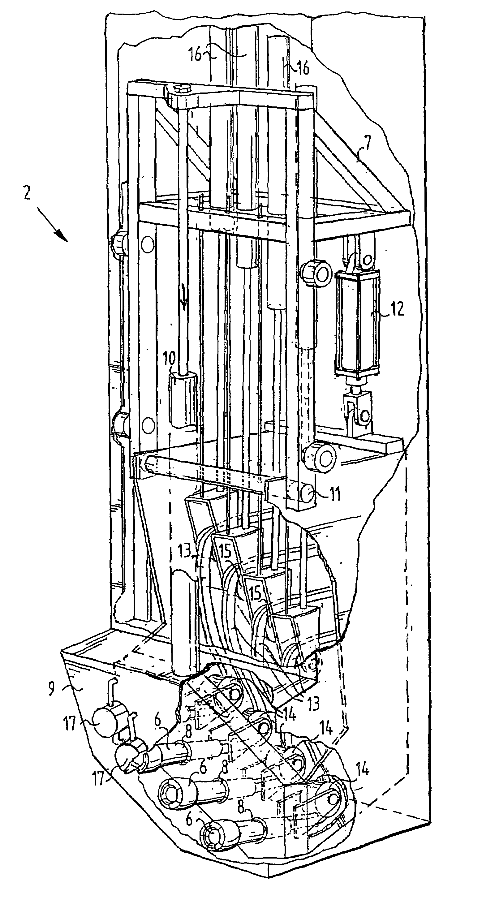 Milking apparatus and holder for receiving teat cups