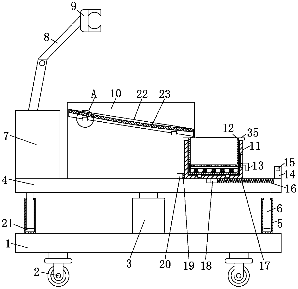 Robot agricultural picking device based on machine vision inspection