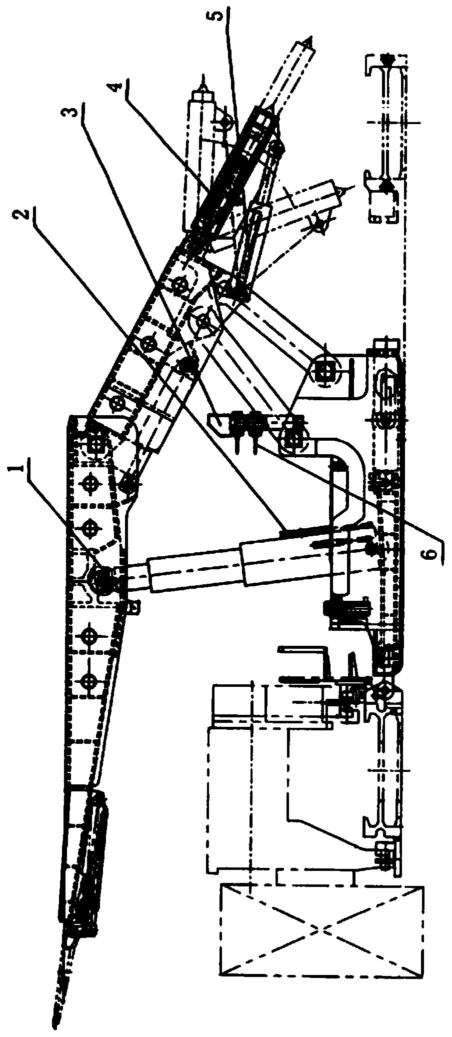 Hydraulic support frame