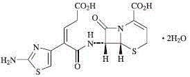 Method for preparing medicine ceftibuten crystal compound for treating surgical infection