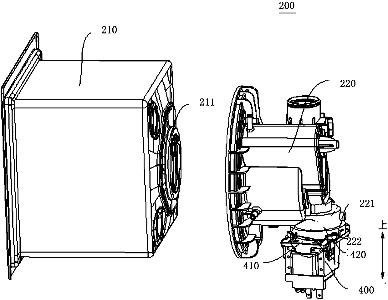 Sink type dish washing machine and washing control method thereof