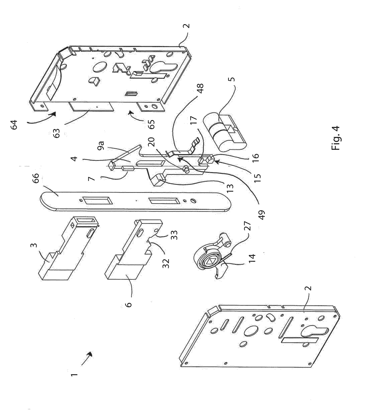 Lock for a rebated door