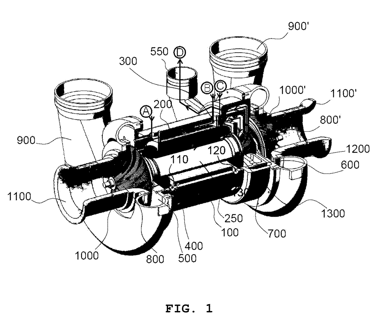 Direct drive type dual turbo blower cooling structure