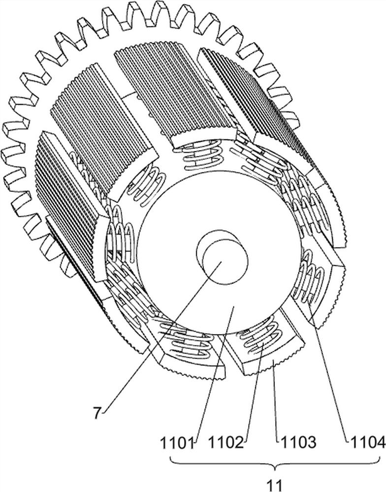 Loofah collateral taking and shell breaking process