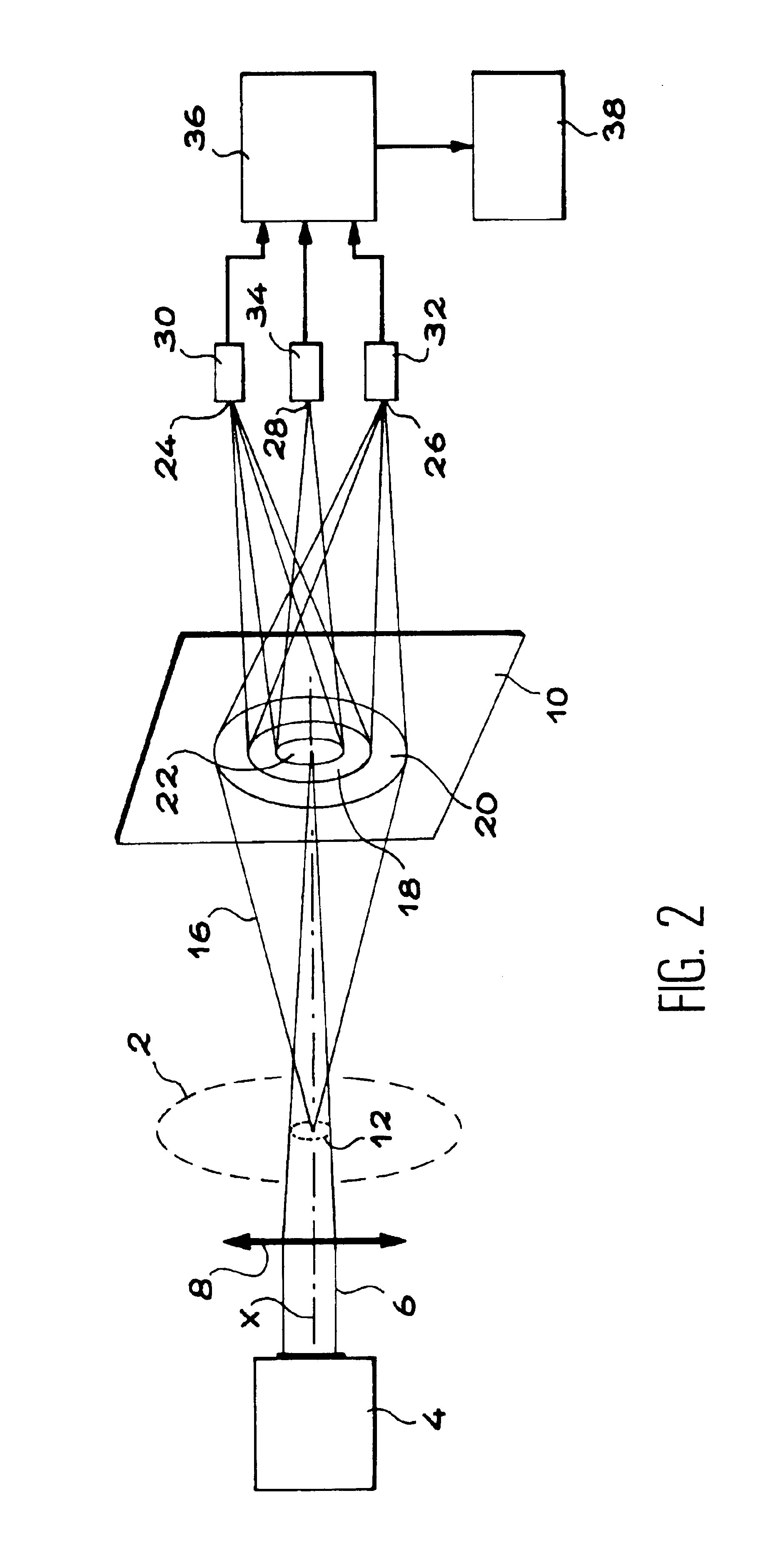 Device for measuring, by diffraction, the sizes of substantially spherical particles, in particular opaque drops