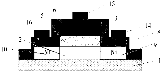 Self-aligned double-layer channel metallic oxide thin film transistor and manufacturing method thereof