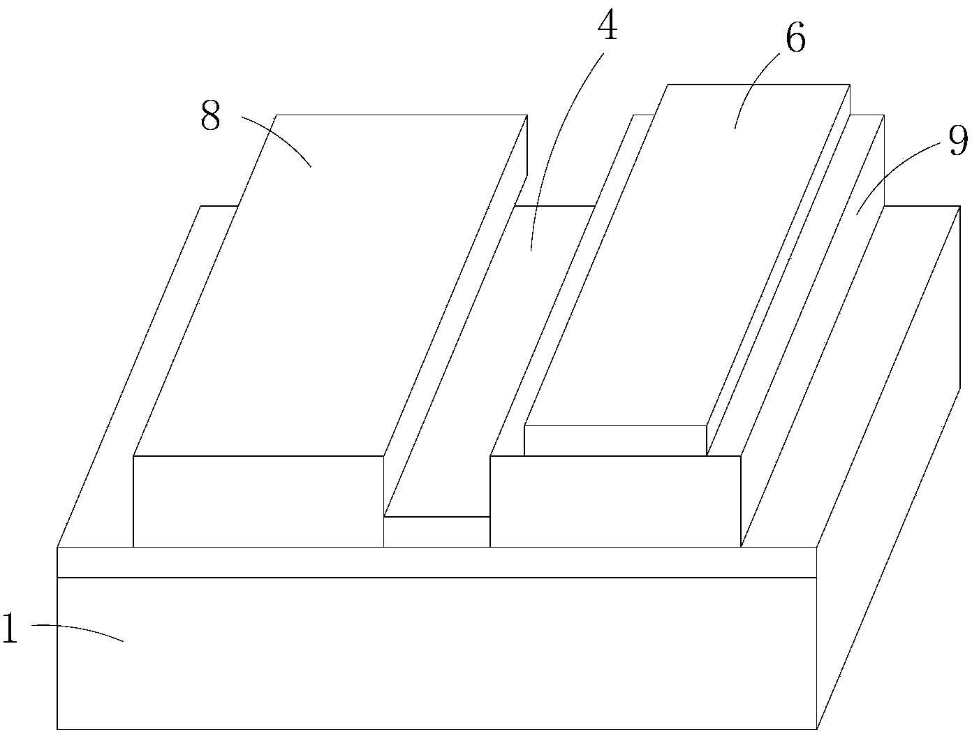 Front end input waveguide structure of direction coupling optical waveguide detector