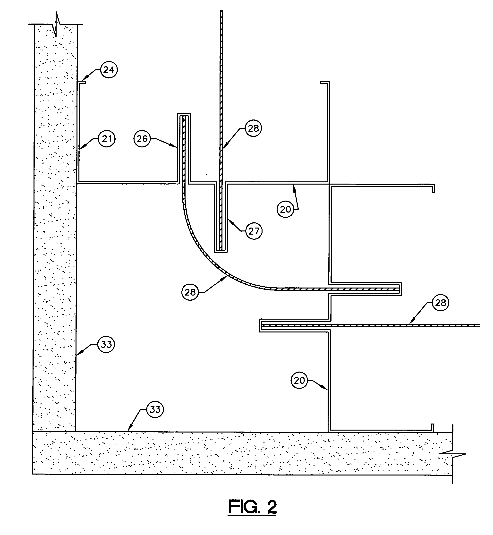 Lead sheet suspension stud