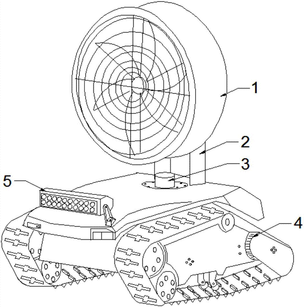 Smoke-exhausting and fire-fighting robot