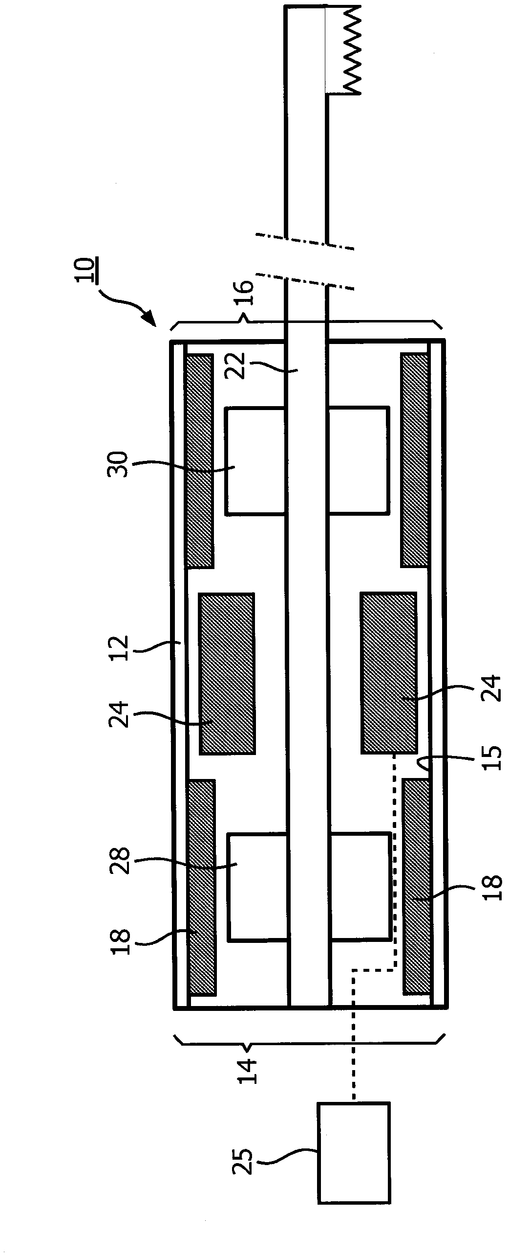 Resonant actuator using magnetic action for a power toothbrush