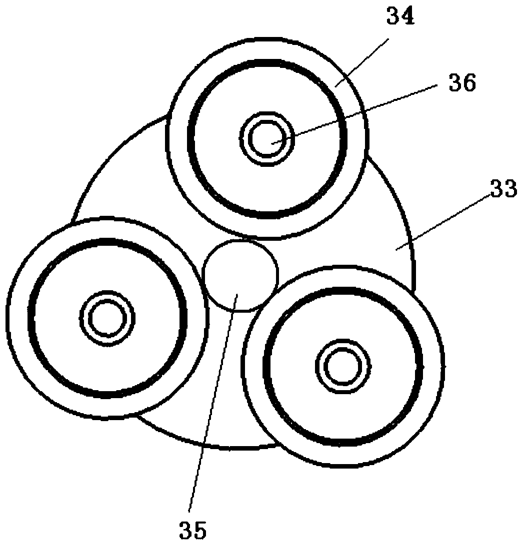 A driving mechanism of a geophone in an oil well