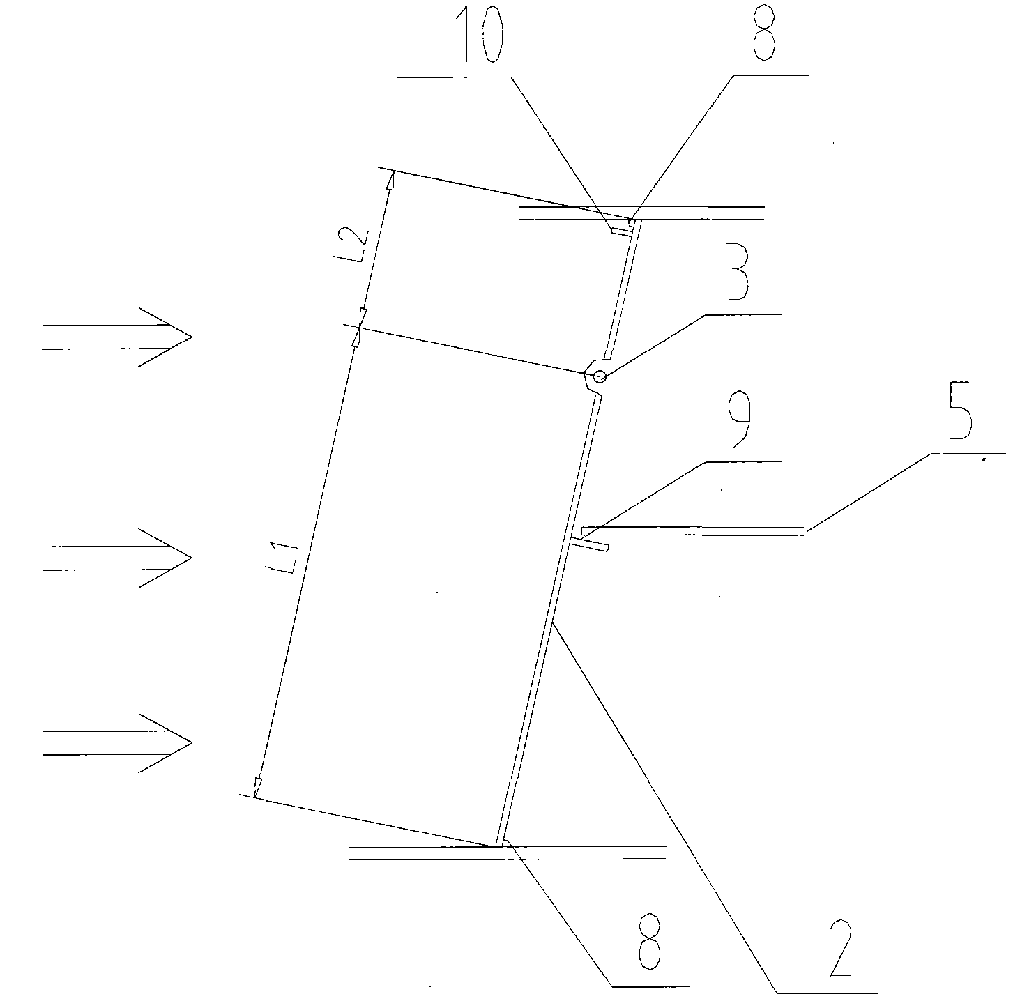 Burning-out air and secondary air adjusting device of pulverized coal boiler