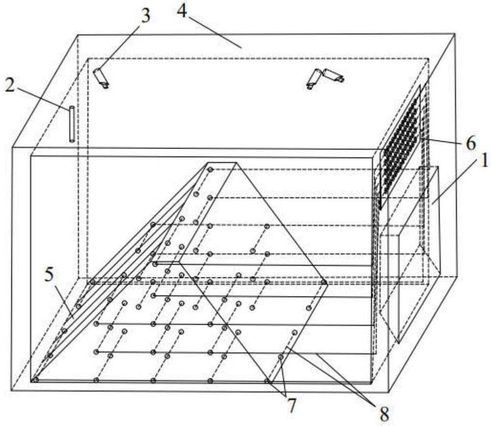 A centrifugal model test device and method for simulating concrete face dam failure