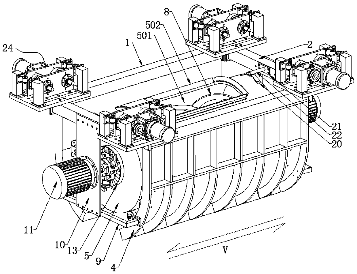 Mixture conveyor for concrete transportation