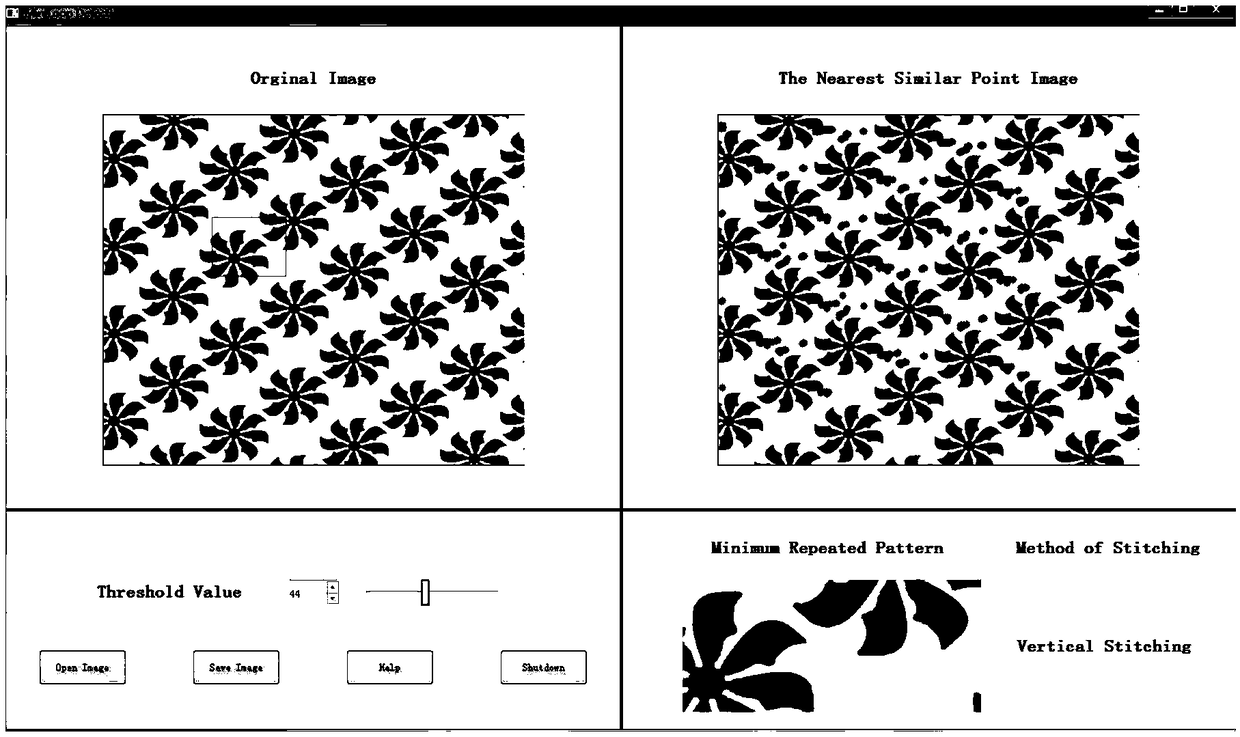 Automatic detection method for minimum repetition unit of printed fabric image