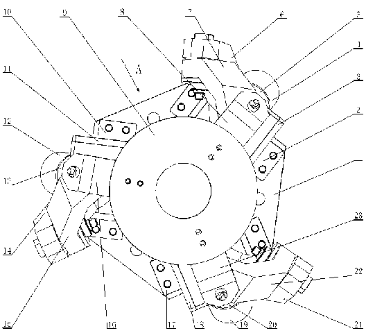 Three-freedom-degree parallel robot wrists with aligning mechanisms