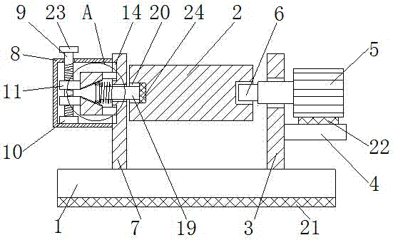 Coiling machine which is used for producing biodegradable films and is convenient for disassembly of coiling block