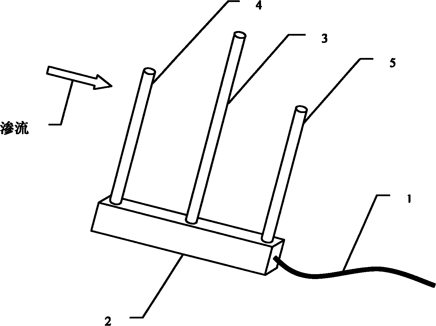 Soil dam seepage monitoring device