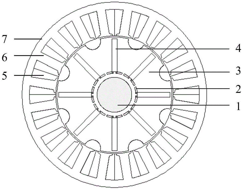 Five-phase permanent magnet synchronous motor with high torque density