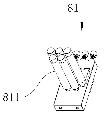 Concave pit notching and cutting composite mould for integrated chip lead frame