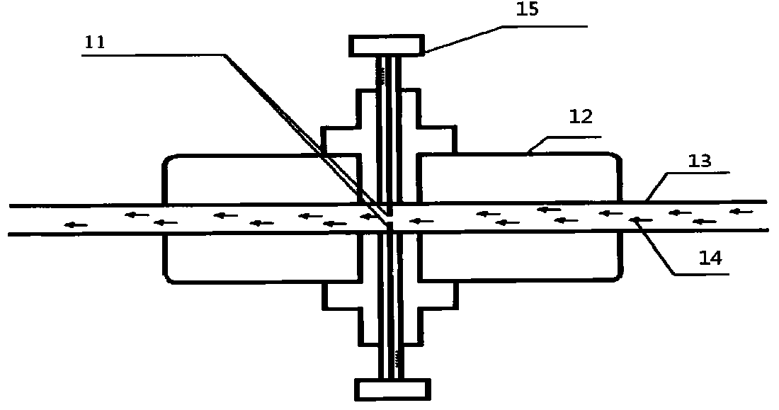 Dynamic conductivity testing device for oil-water mixture and usage thereof