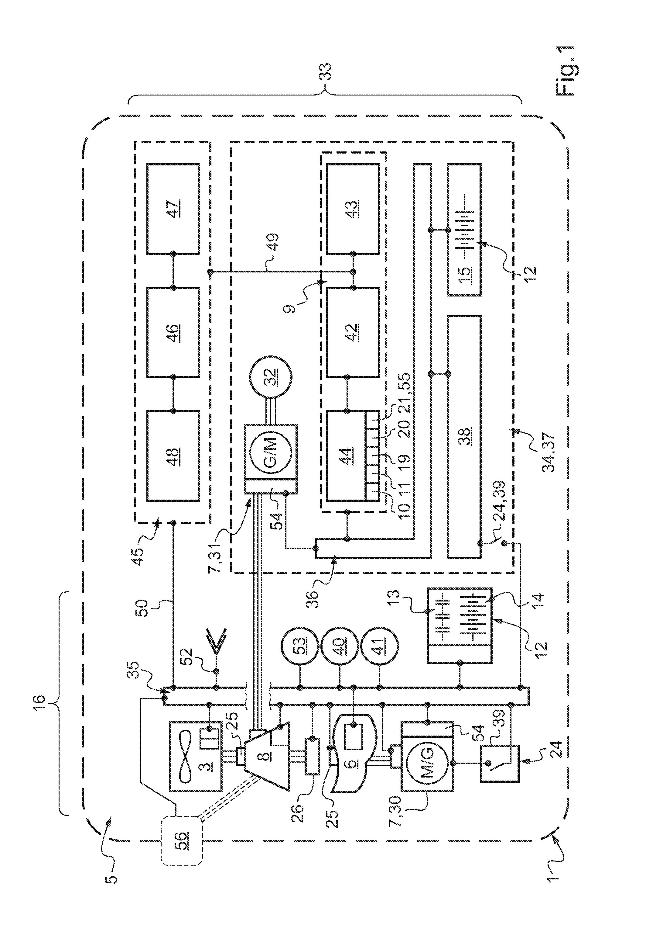 Electrical architecture for a rotary wing aircraft with a hybrid power plant